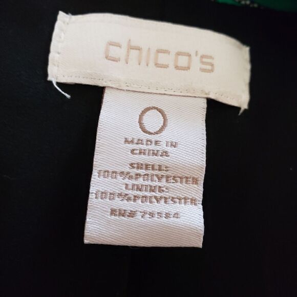 Chico's Paisley Open Front Blazer Sz 0 - Picture 5 of 6
